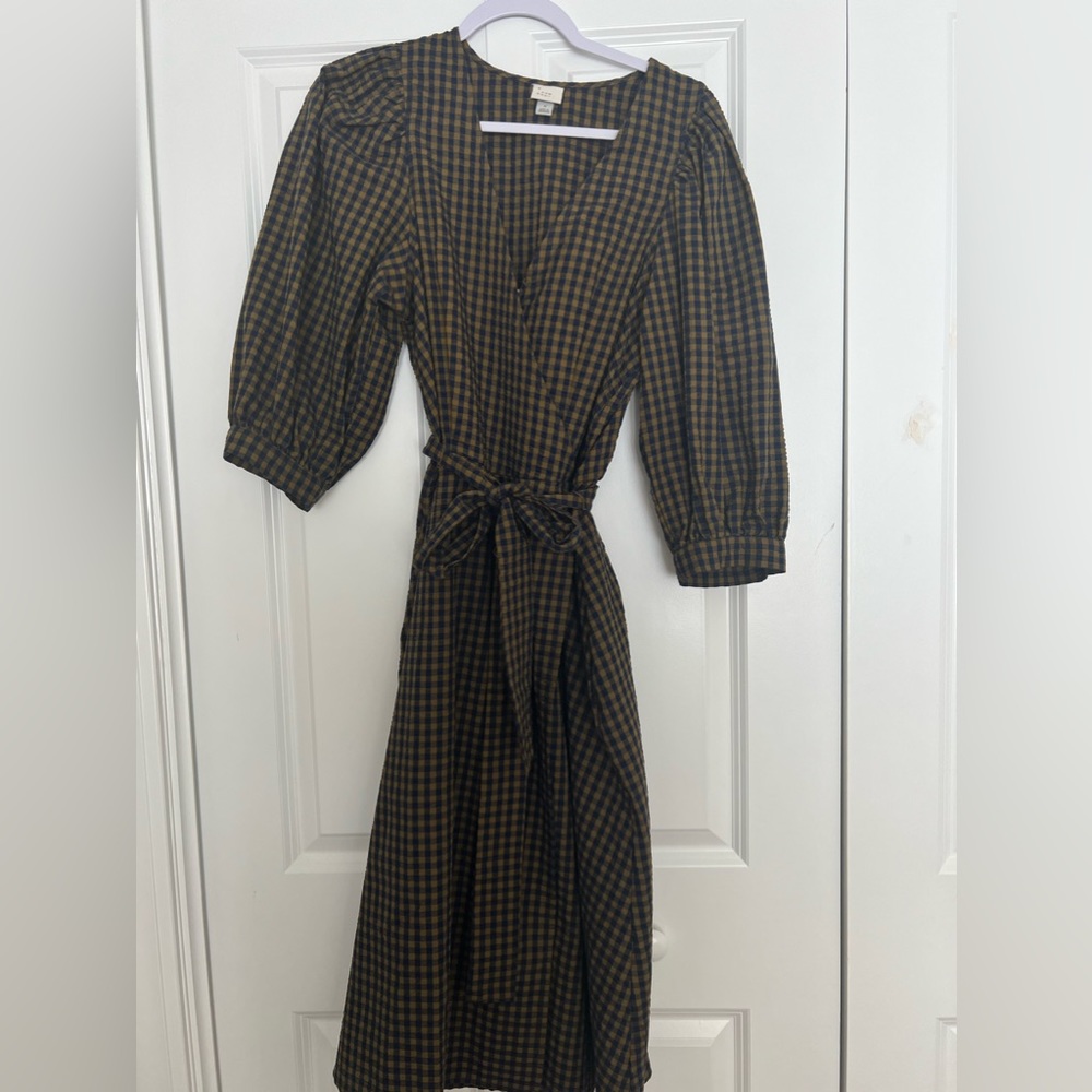A New Day Blue/Green Checkered Dress